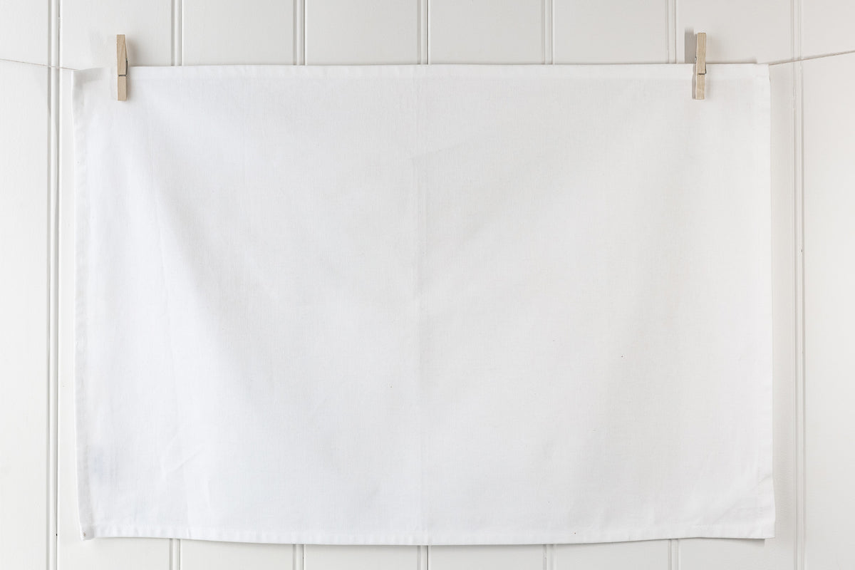 Custom Digital Printed White Cotton Wholesale Tea Towels Australia