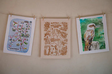 Custom branded organic cotton tea towel | No minimum order 