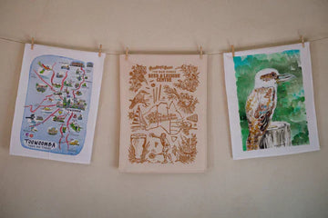 Custom branded organic cotton tea towel | No minimum order 