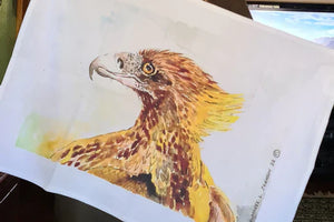 Custom printed tea towel for artists | Eco-friendly promotional products