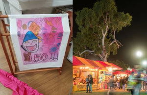Clermont Show 150th Anniversary Tea Towel printed by Expressions Tea Towels Australia