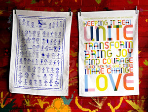 Printed personalised fundraising promotional retail merchandise | Cotton linen tea towels