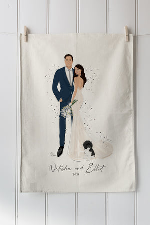 Design Your Own Wedding Invitation Tea Towels | Reusable Eco-Friendly Wedding Invite
