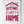 White cotton tea towel with red 'Home Sweet Home' with real estate branding design hanging on a white wooden wall.