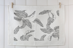 Custom branded linen tea towels | Designed & Printed in Australia