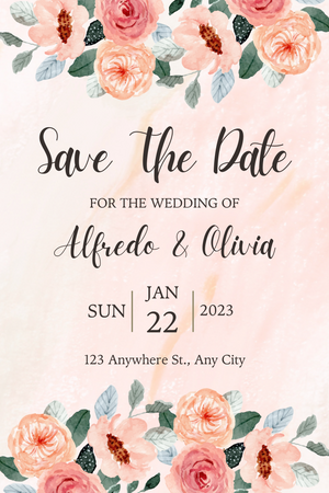 Printed Personalised Tea Towel Wedding Invitations 